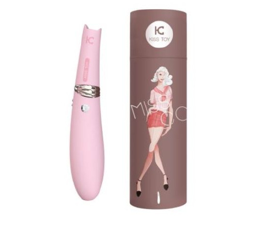 Вакуумний стимулятор з вібрацією KISTOY Miss CC Pink, можна використовувати як вібратор, діам. 3,6см