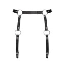 Гартери Obsessive A741 garter belt black O/S, штучна шкіра