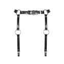 Гартери Obsessive A741 garter belt black O/S, штучна шкіра