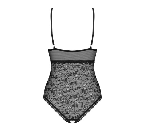 Кружевное боди с доступом 818-TED-1 teddy S/M, черное