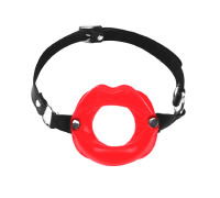Кляп расширитель в форме губ Art of Sex - Gag Lips, натуральная кожа, Красный