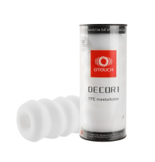 Мастурбатор Otouch DECOR 1-D, эффект всасывания, ребрышки-кольца, зауженный диаметр