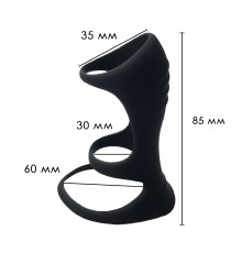 Насадка на член силиконовая, Черный