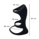 Насадка на член силиконовая, Черный