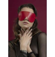 Маска на глаза Feral Feelings - Blindfold Mask, натуральная кожа, красная