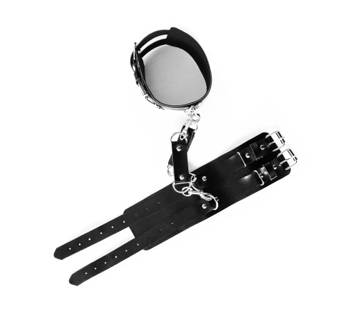 Кожанные наручники Dragons man, Черные