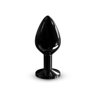 Металлическая анальная пробка с кристаллом Dorcel Diamond Plug Black M
