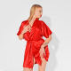 Сексуальний шовковий міні халатик Енігма, розмір L-2XL, колір Червоний