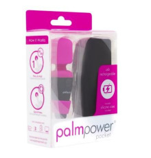 Мини вибромассажер PalmPower Pocket с чехлом на молнии, водостойкий, перезаряжаемый, длина 9 см