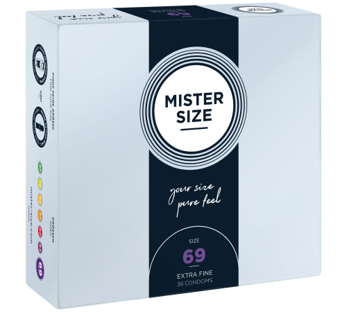 Презервативы Mister Size - pure feel - 69 (36 condoms), толщина 0,05 мм