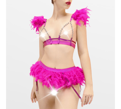 Сексуальний комплект білизни Angel, розмір L-2XL, колір Фуксія