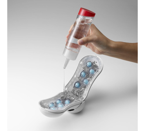 Мастурбатор Tenga Flip Orb — Blue Rush, з можливістю зміни тиску та стимулювальними кульками всереди