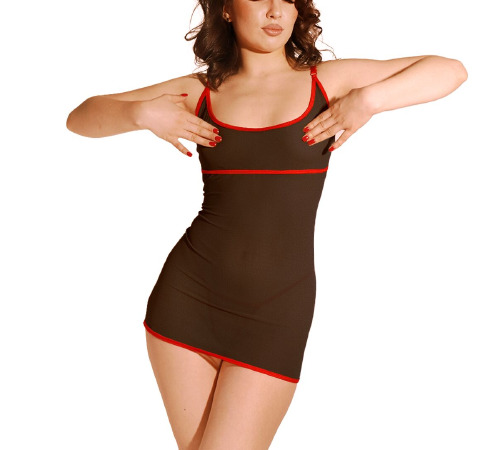 Сексуальна сукня із сітки Art of Sex- Sharlotte чорно/червоне XS-M