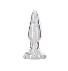 Стеклянная анальная пробка Pillow Talk Fancy Luxurious Glass Anal Plug, ⌀3,1см, вибропуля в подарок