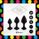 Набор силиконовых анальных пробок FeelzToys - Bibi Butt Plug Set 3 pcs Black