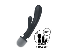 Вибратор-кролик с вибромассажером Satisfyer Triple Lover Grey, 3 мотора