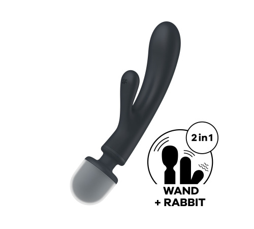 Вибратор-кролик с вибромассажером Satisfyer Triple Lover Grey, 3 мотора