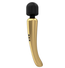 Мощный вибромассажер Dorcel MEGAWAND Gold водонепроницаемый, перезаряжаемый, 160 режимов