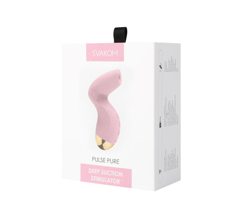 Вакуумный клиторальный стимулятор Svakom Pulse Pure Pale Pink, 5 режимов, 5 интенсивностей в каждом