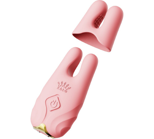 Смарт-вібратор для грудей Zalo - Nave Coral Pink, пульт ДК, робота через додаток