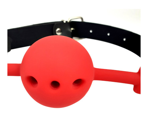 Повітропроникний кляп NeDlyaSkuki Gag Ball червоний