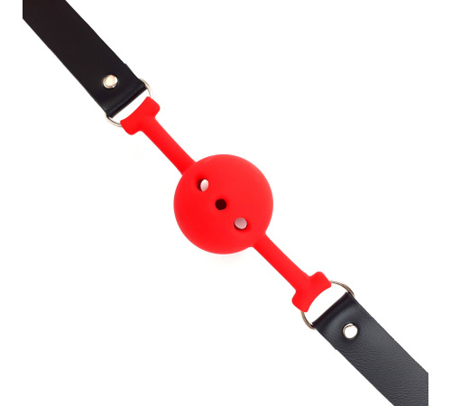 Повітропроникний кляп NeDlyaSkuki Gag Ball червоний