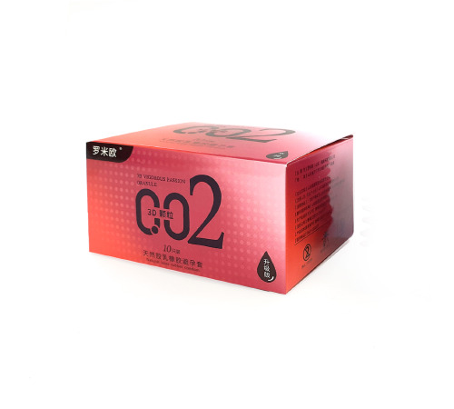 Ультратонкі латексні презервативи з пухирцями OLO 002, 10шт/пач.