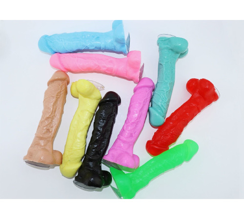 Крафтовое мыло-член с присоской Чистый Кайф Violet size XL, натуральное