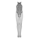 Сетчатый бодистокинг с имитацией боди Obsessive Bodystocking G332 S/M/L, black, с доступом