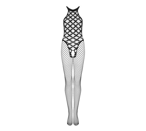 Сетчатый бодистокинг с имитацией боди Obsessive Bodystocking G332 S/M/L, black, с доступом