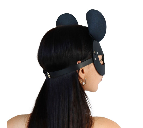 Шкіряна маска мишки Art of Sex - Mouse Mask, колір Чорний