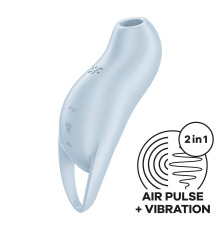 Вакуумный клиторальный стимулятор с вибрацией Satisfyer Pocket Pro 1 Blue