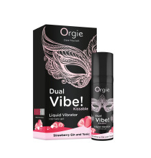 Жидкий вибратор Orgie - Dual Vibe! Strawberry Gin & Tonic Kissable Liquid Vibrator (15 мл)