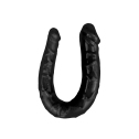 Фалоімітатор двосторонній, гелевий, чорний, діаметр 31мм та 37мм