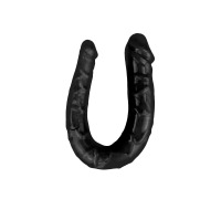 Фаллоимитатор двухсторонний, гелевый, черный, диаметр 31мм и 37мм