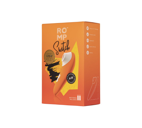 Недорогой вакуумный стимулятор Romp Switch, на батарейках, 6 интенсивностей, 5 часов работы