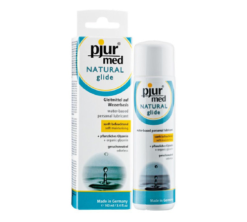 Лубрикант на водній основі pjur MED Natural glide 100 мл спеціально для сухої та чутливої шкіри