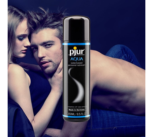 Лубрикант на водній основі pjur Aqua 250 мл, ефект оксамитової шкіри без прилипання