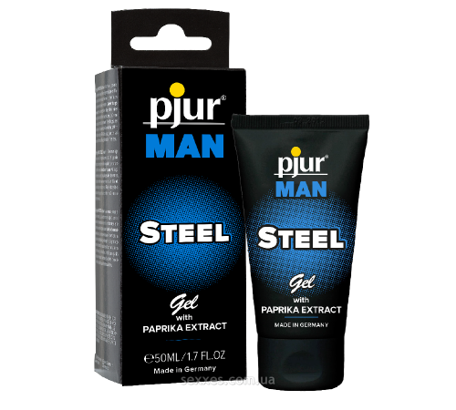 Гель для пениса стимулирующий pjur MAN Steel Gel 50 ml с экстрактом паприки и ментолом
