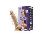 Фаллоимитатор с вибрацией SilexD Vetus Vibro Flesh (MODEL 1 size 8in) + LRS, двухслойный, диаметр 4,