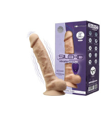 Фаллоимитатор с вибрацией SilexD Vetus Vibro Flesh (MODEL 1 size 8in) + LRS, двухслойный, диаметр 4,