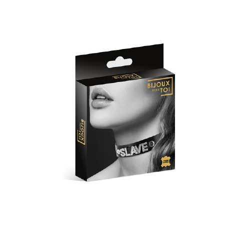 Чокер со стразами Bijoux Pour Toi - SLAVE, натуральная кожа