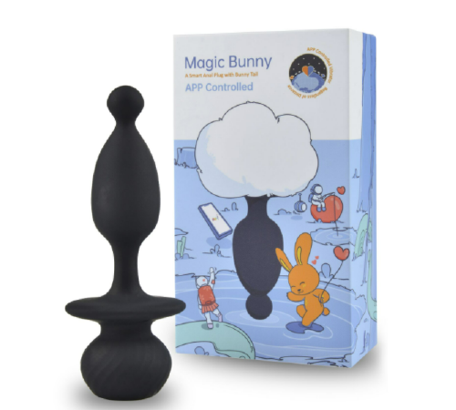 Анальна смартпробка Magic Motion Bunny зі знімним пухнастим хвостиком, керування зі смартфона