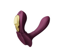 Смартвібратор в трусики Zalo - AYA Velvet Purple, насадка та пульт ДК