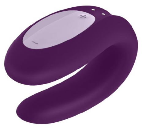 Смарт-вибратор для пар Satisfyer Double Joy Violet с широким клиторальным стимулятором