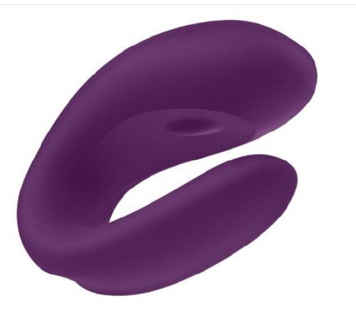 Смарт-вибратор для пар Satisfyer Double Joy Violet с широким клиторальным стимулятором