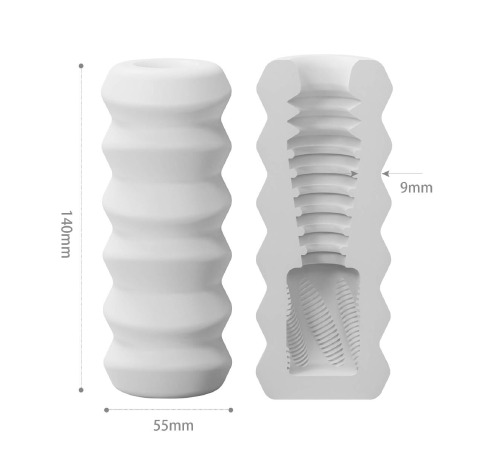 Мастурбатор Otouch DECOR 1-D, эффект всасывания, ребрышки-кольца, зауженный диаметр