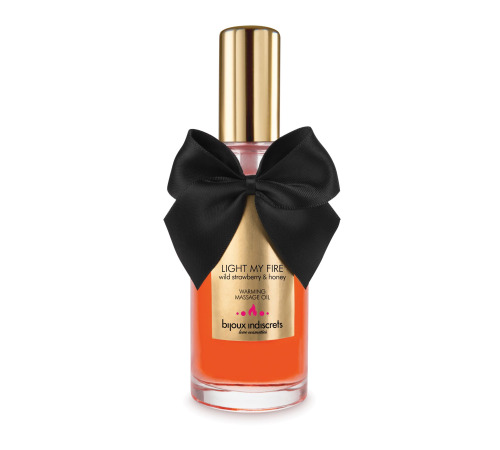 Разогревающее масло Bijoux Indiscrets Light my Fire – Wild Strawberry&Honey