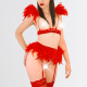 Сексуальний комплект білизни Angel розмір XS-M, колір Червоний
