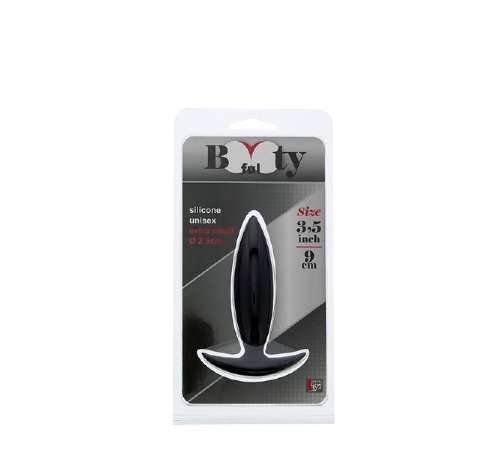 Анальна пробка BOOTYFUL XTRA SMALL 3.5INCH. BLACK